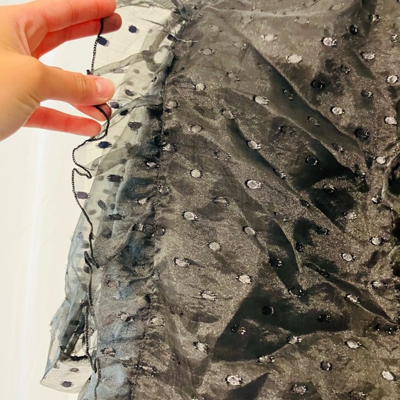 Elegant Black Sheer Women's Top - Picture 2 of 4